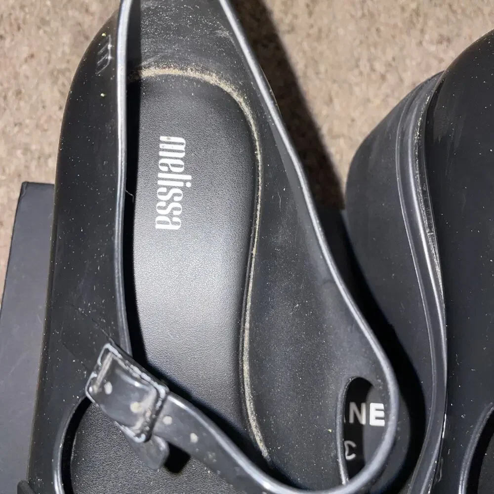 Melissa Farah Platform Black Mary Jane Shoes Size 9